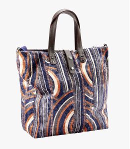 HAPPY BERTA Viscose, katoen, leren tas voor dames 37 x 32 x 15 cm - 1