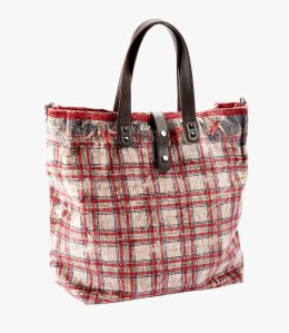 HAPPY NAT Borsa Donna in Viscosa, Cotone, Pelle 37 x 32 x 15 CM - 1