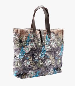 HAPPY OLGA Borsa da donna in viscosa, cotone, pelle 37 x 32 x 15 cm - 1