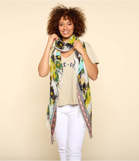 IRIS Women's Cotton Scarf 100 x 200 CM - 1