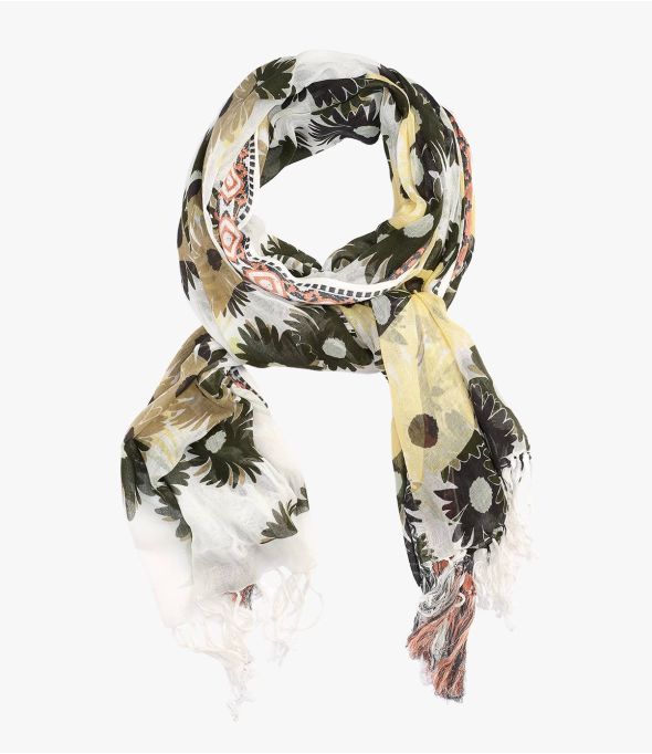 IRIS Foulard en Coton pour Femme 100 x 200 CM - 8