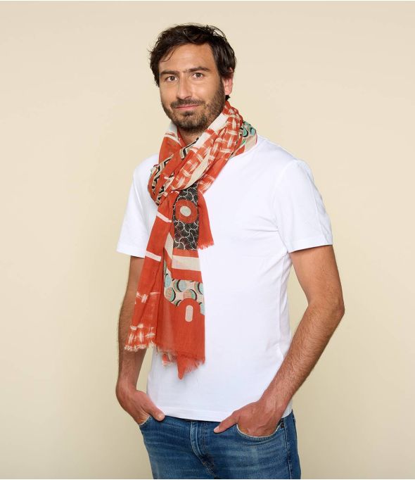 DALLAS Foulard en Coton pour Homme 100 x 200 CM - 1