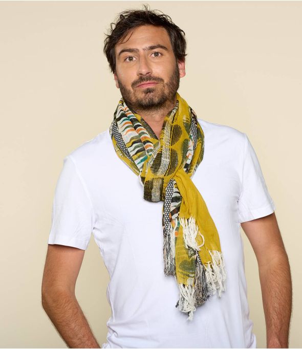 REMI Men's Jacquard Cotton Scarf 100 x 200 CM - 5