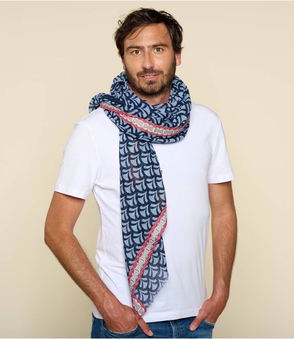 BILL Foulard en Coton pour Homme 100x200 cm Storiatipic - 1