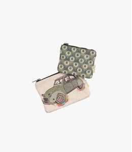 VANITY 2CV Women's Cotton Clutch Bag 21x15cm / 16x12cm - 1