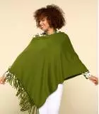 PONCHO KAKI Poncho en Coton pour Femme - 2