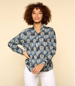 Camicia in modal BONI JADE BLEU da Donna - 1