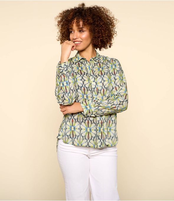 FRAN BOHO BLEU Women's Modal Shirt - 1