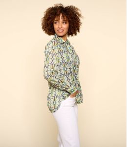 Camicia in modal FRAN BOHO BLU da Donna - 2