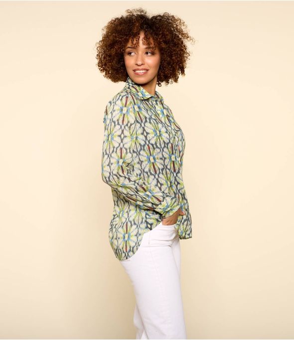 FRAN BOHO BLUE Modal Shirt voor Dames - 1