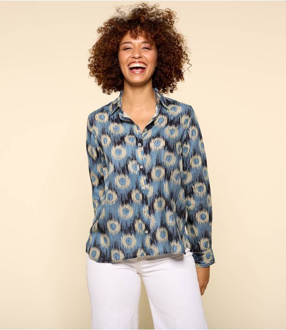 FRAN JADE BLUE Modal Shirt voor Dames - 1