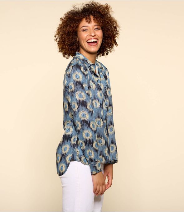 Camicia in modal FRAN JADE BLUE da Donna - 1