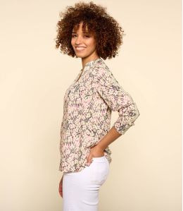 MINA SAKURI PINK Modal Blusa da Donna - 2