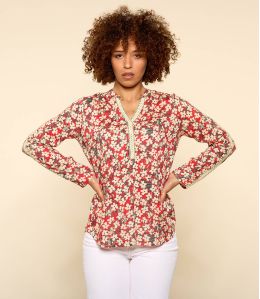 MINA SAKURI RED Bluse aus Modal für Damen - 1