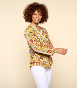 MINA ZELI YELLOW Modale damesblouse - 2