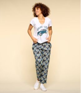 CLYDE JADE BLUE Modal broek voor dames - 1