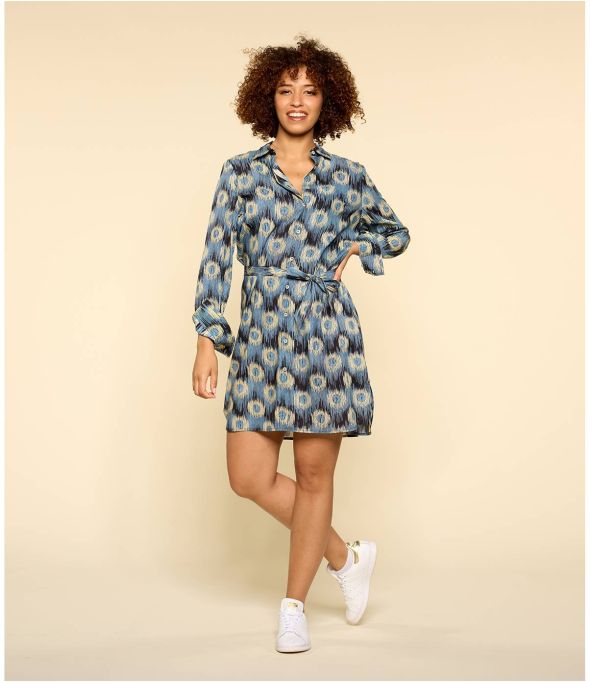 KAIA JADE BLEU Robe en Modal pour Femme - 1