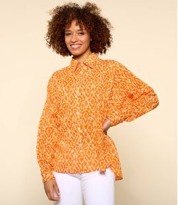 COSY AMBRE ORANGE Camicia da donna in cotone - 1