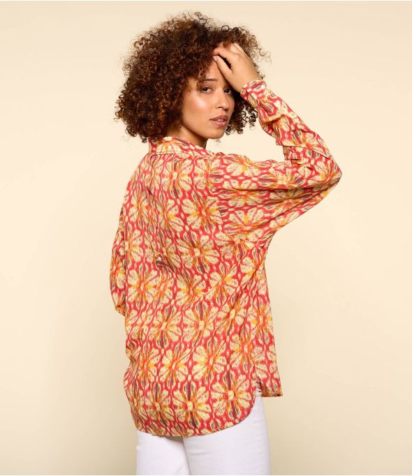 COSY BOHO ROUGE Women's Cotton Shirt - 1