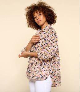 COSY DOT ROSE Camicia da donna in cotone - 1