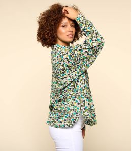 COSY DOT GREEN Camicia da donna in cotone - 2