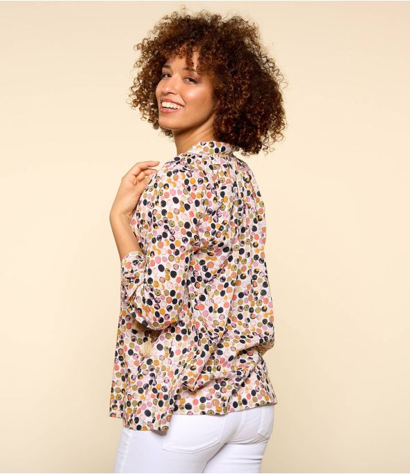 BETI DOT PINK Blusa da donna in cotone - 1