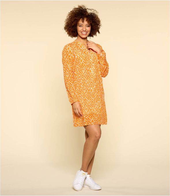 SONG AMBRE ORANGE Robe en Coton pour Femme - 1