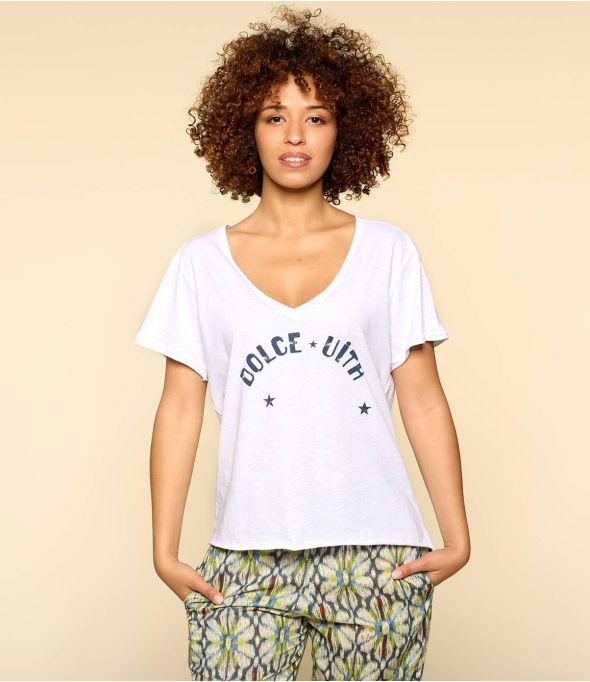 VITA BLANC B T-shirt en Coton bio pour Femme - 1