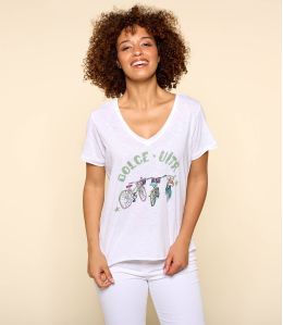 VITA WHITE M-E T-Shirt aus Bio-Baumwolle für Damen - 1