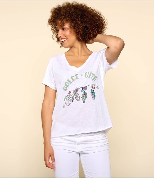 VITA BLANC M-E T-shirt en Coton bio pour Femme - 1