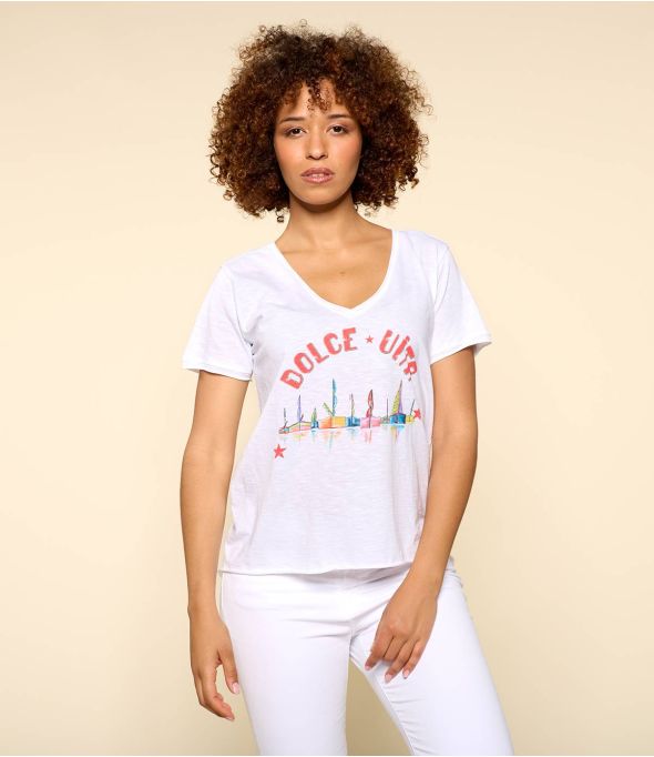 VITA WHITE M-G biologisch katoenen T-shirt voor dames - 1