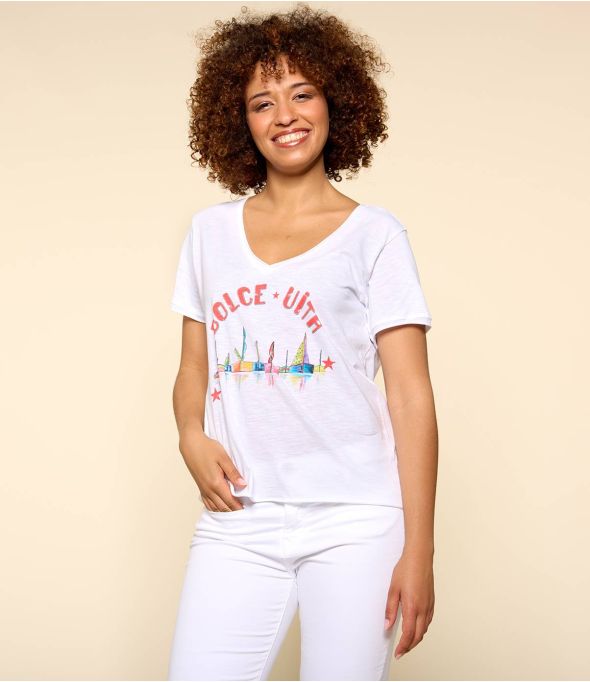 VITA WHITE M-G Organic Cotton T-Shirt for Women - 1