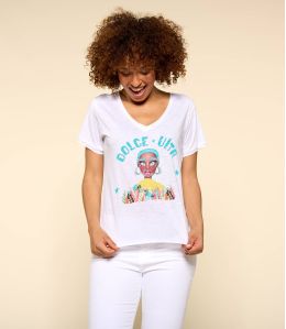 VITA WHITE M-H biologisch katoenen T-shirt voor dames - 1