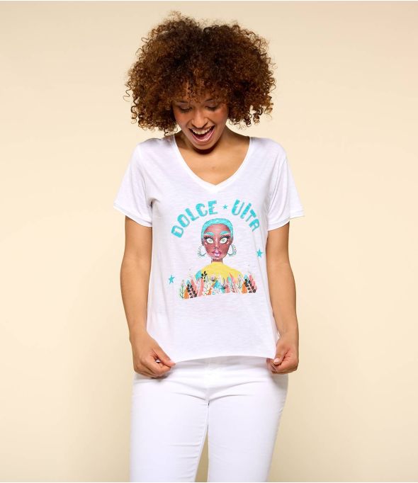 VITA WHITE M-H biologisch katoenen T-shirt voor dames - 1