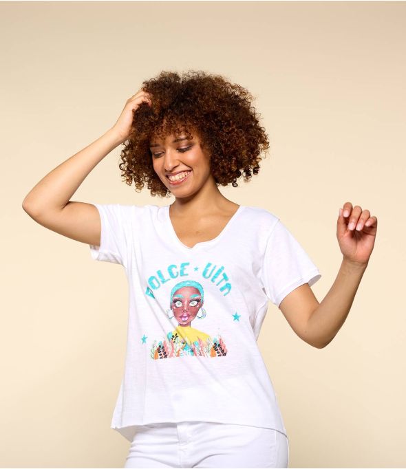 VITA WHITE M-H biologisch katoenen T-shirt voor dames - 1