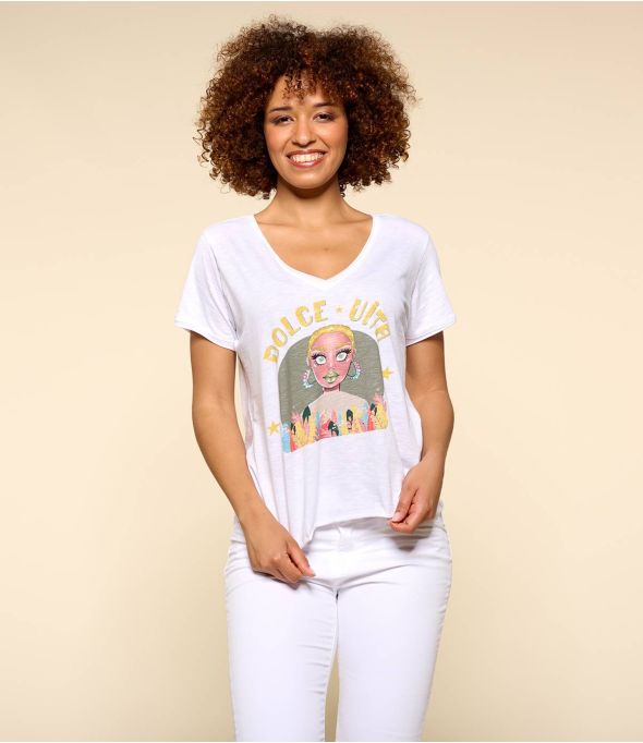 VITA WHITE M-I biologisch katoenen T-shirt voor dames - 1