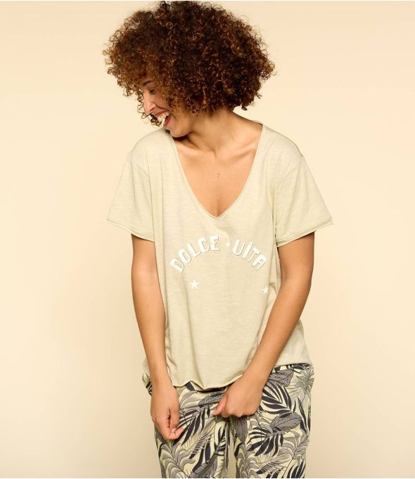 VITA BEIGE B biologisch katoenen T-shirt voor dames - 1