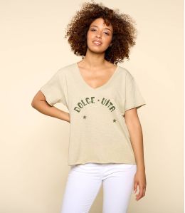 VITA BEIGE C T-Shirt aus Bio-Baumwolle für Damen - 1