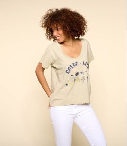 VITA BEIGE M-E biologisch katoenen T-shirt voor dames - 1