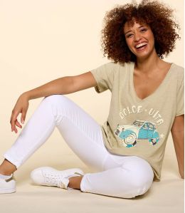 VITA BEIGE M-F biologisch katoenen T-shirt voor dames - 1