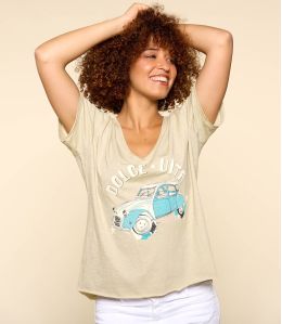 VITA BEIGE M-F biologisch katoenen T-shirt voor dames - 2