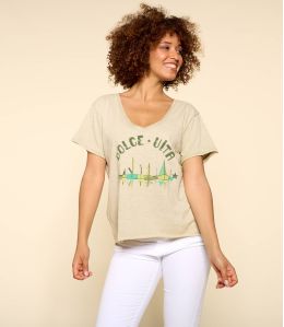 VITA BEIGE M-G biologisch katoenen T-shirt voor dames - 2