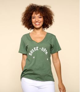 VITA KAKI A Women's organic cotton T-shirt - 1