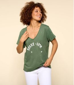 VITA KHAKI A dames T-shirt van biologisch katoen - 2