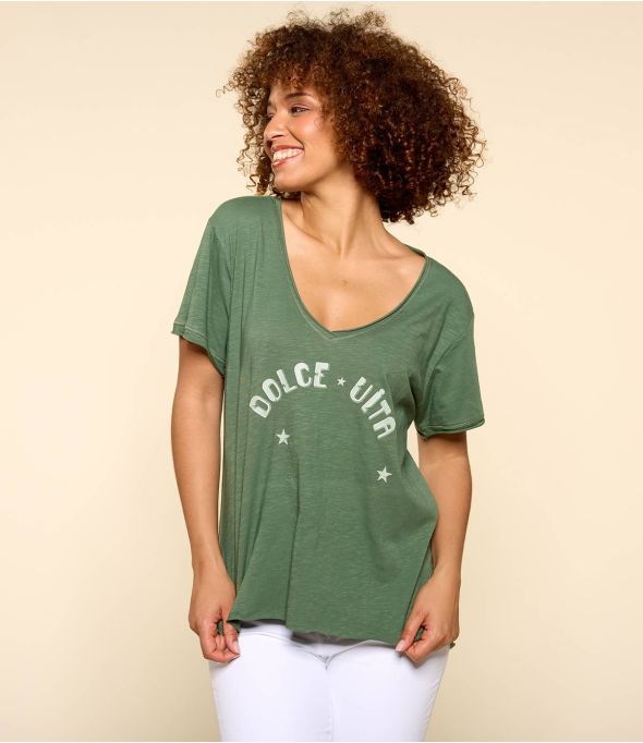 VITA KAKI C Organic cotton T-shirt for Women - 1