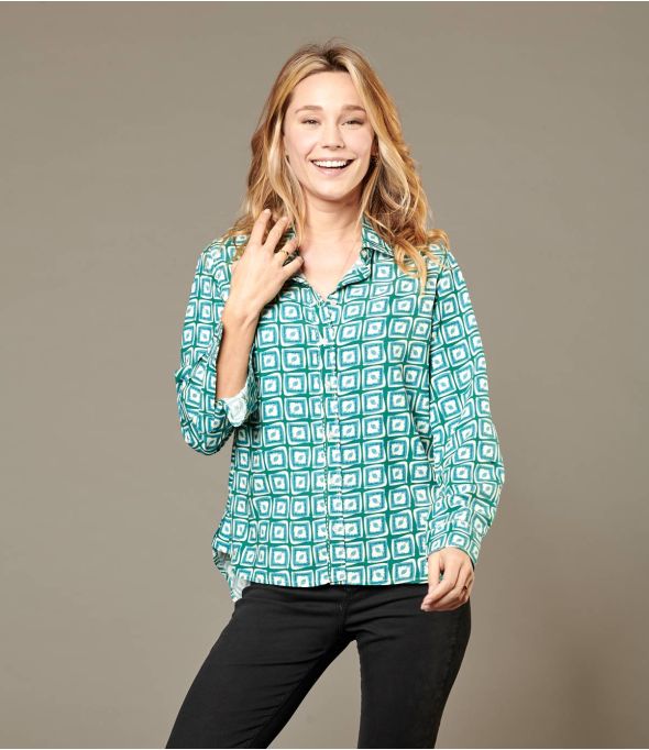 FRAN KARO CANARD Viscose Shirt for Women - 1