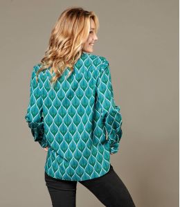 FRAN PEACOCK DUCK Camicia da donna in viscosa - 2