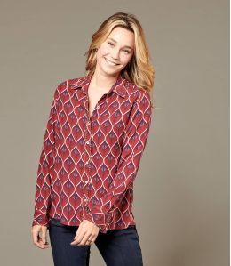 FRAN PAON CARMINE Viscose Shirt voor Dames - 1