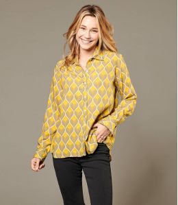 FRAN PAON JAUNE Viscose Shirt voor Dames - 1