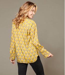 FRAN PAON JAUNE Viscose Shirt voor Dames - 2